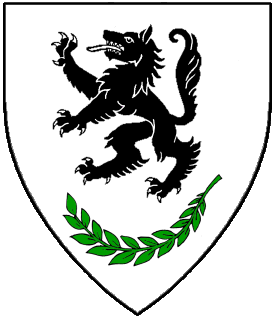 heraldic device for Bledyn Drwg de Caerdydd